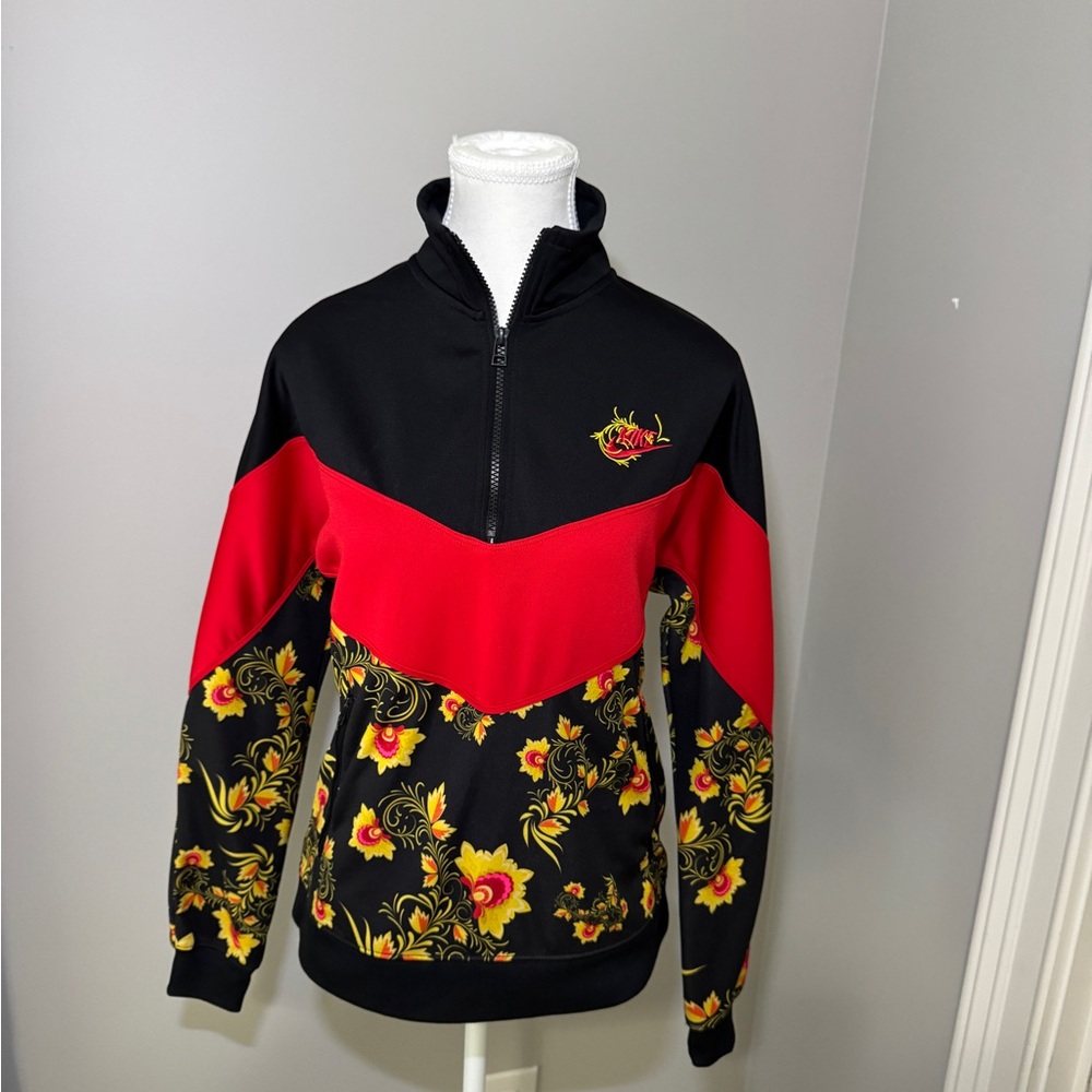 Black and Red Floral Women’s  Sweatshirt size Small by Nike